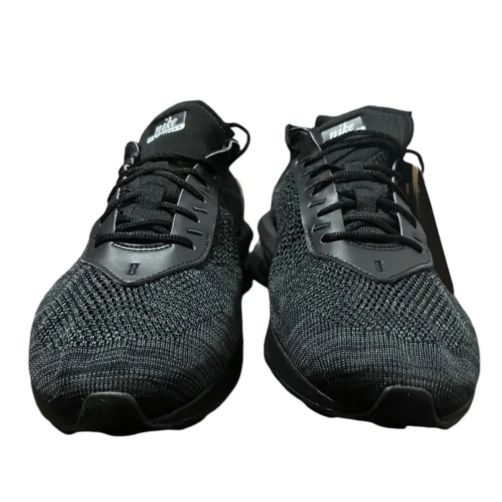 NEW Nike Air Max Flyknit Racer Mens Triple Black Shoes Sz 13